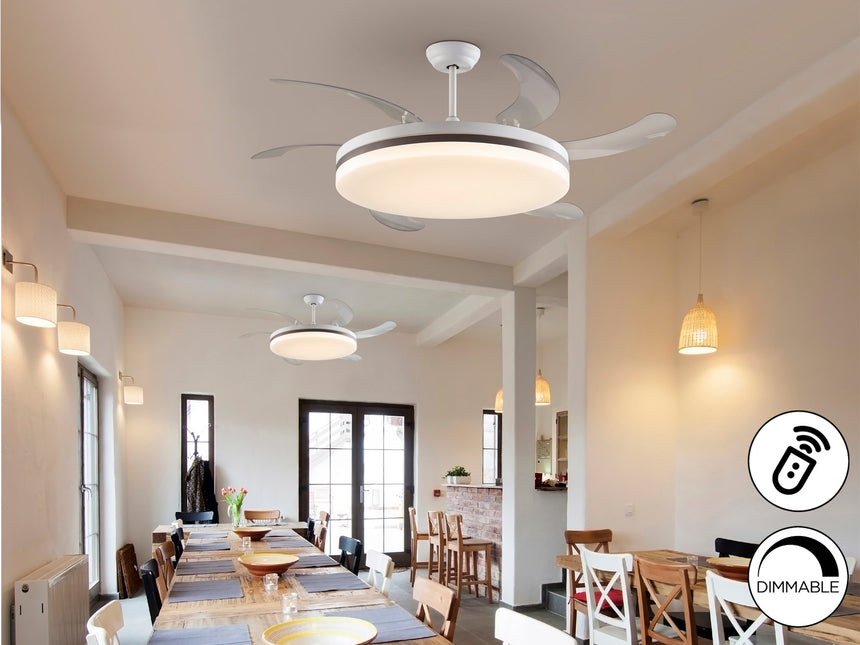 Ventilador de techo plafón retráctil Schuller Vento Max