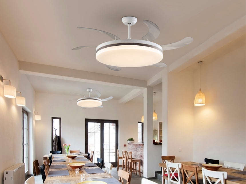 Schuller Vento Maxi Ventilador de techo blanco bronce 80cm regulable 168434