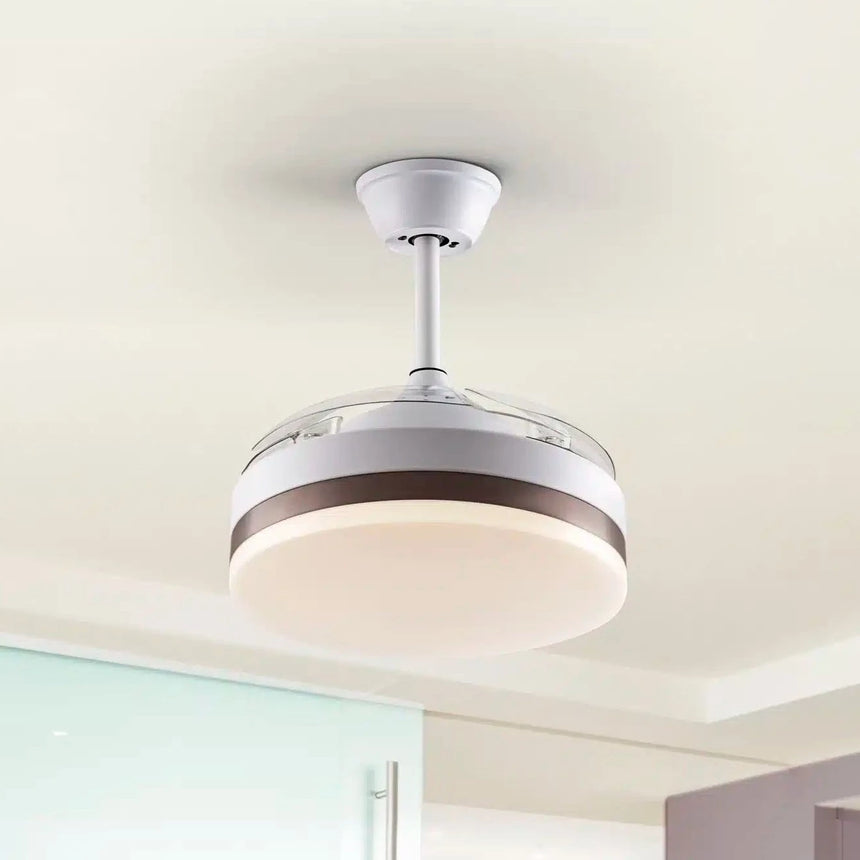 Schuller Vento Mini Ventilador blanco y bronce 40cm Dimable 169204