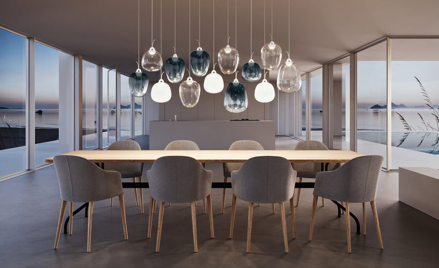 Lodes Lámpara colgante Oblò pequeña cristal LED 2700K 21811-0027