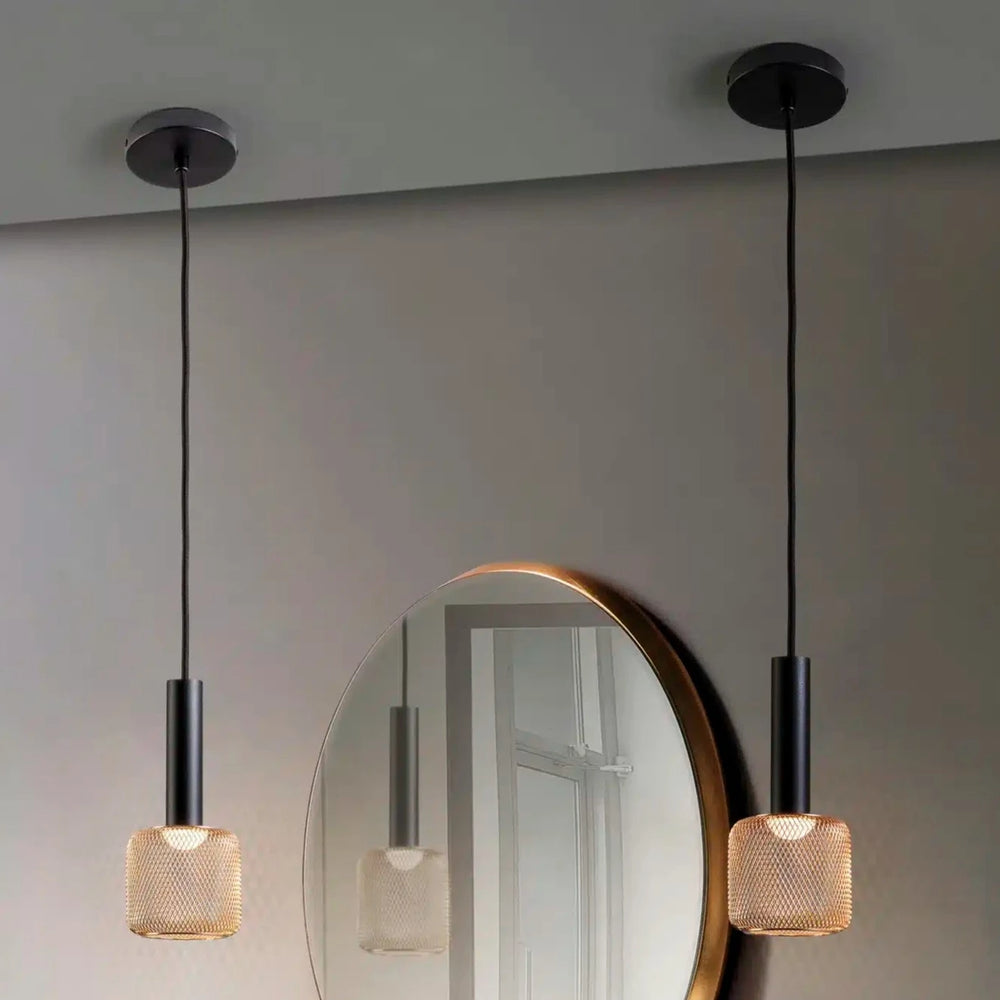 Schuller Sincro 1-Light Pendant Ceiling Lamp, Black and Gold 175265