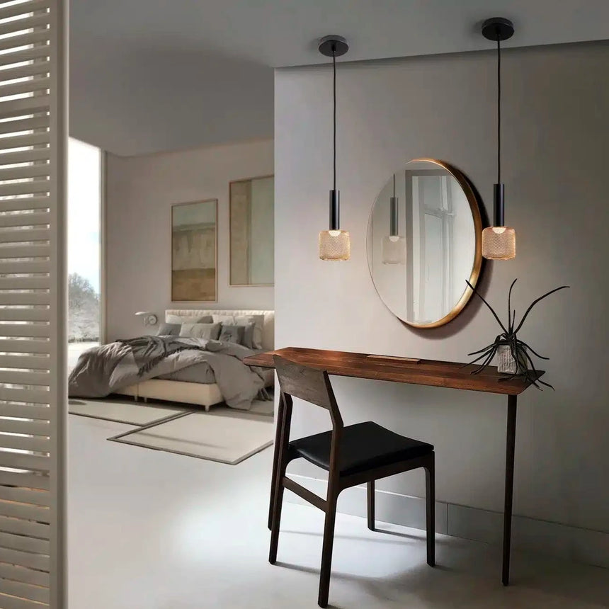 Schuller Sincro 1-Light Pendant Ceiling Lamp, Black and Gold 175265