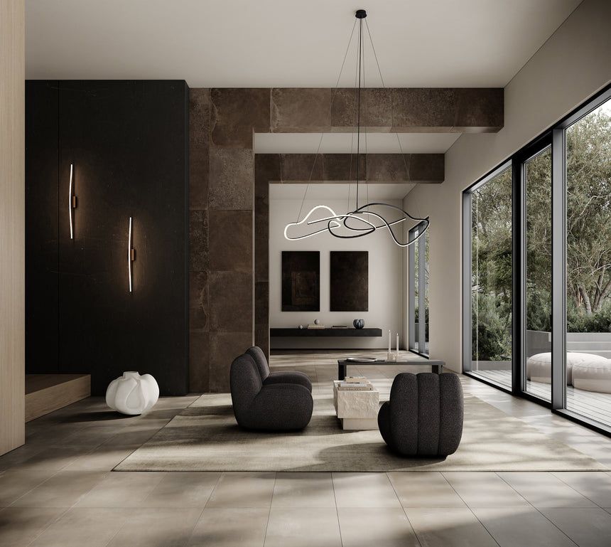 Ghost Chandelier, Big - Burned Black (5m)