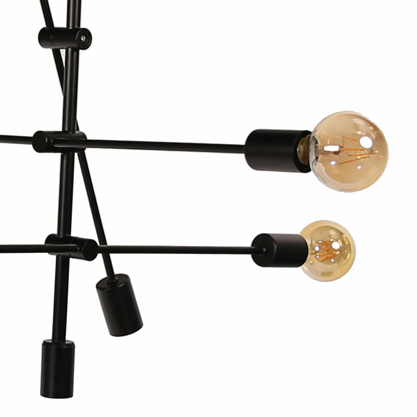 Sulion Radom Lámpara de techo de metal negro con 4 luces - RADOM 190112