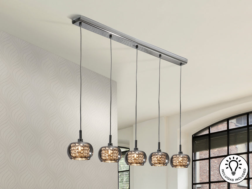 Lámpara de techo colgante Schuller Arián 5 luces brillo - vista 2