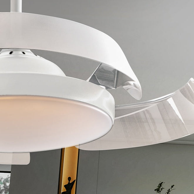 Schuller Enzo White Fan with Dimmable Folding Blades 196529D