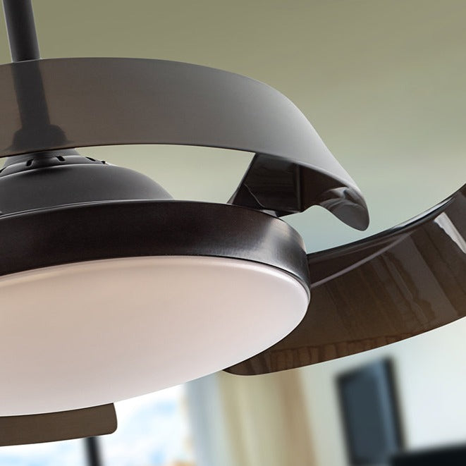 Schuller Enzo Black Fan with Dimmable Folding Blades 196536D