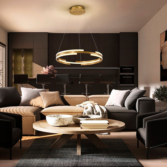 Schuller Ciclos LED Pendant Ceiling Lamp Gold D60 197496