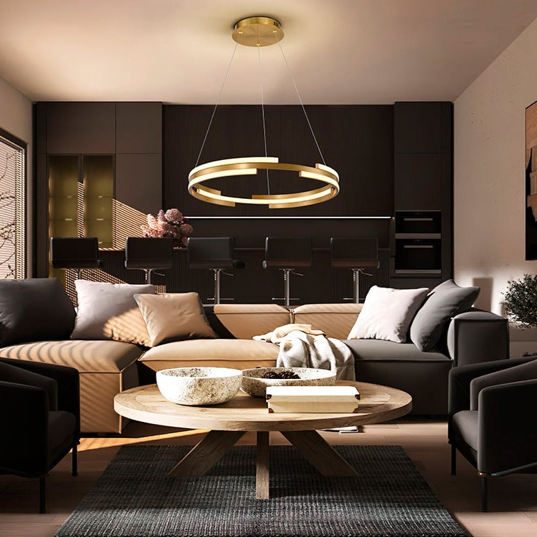 Schuller Ciclos LED Pendant Ceiling Lamp Gold D60 197496