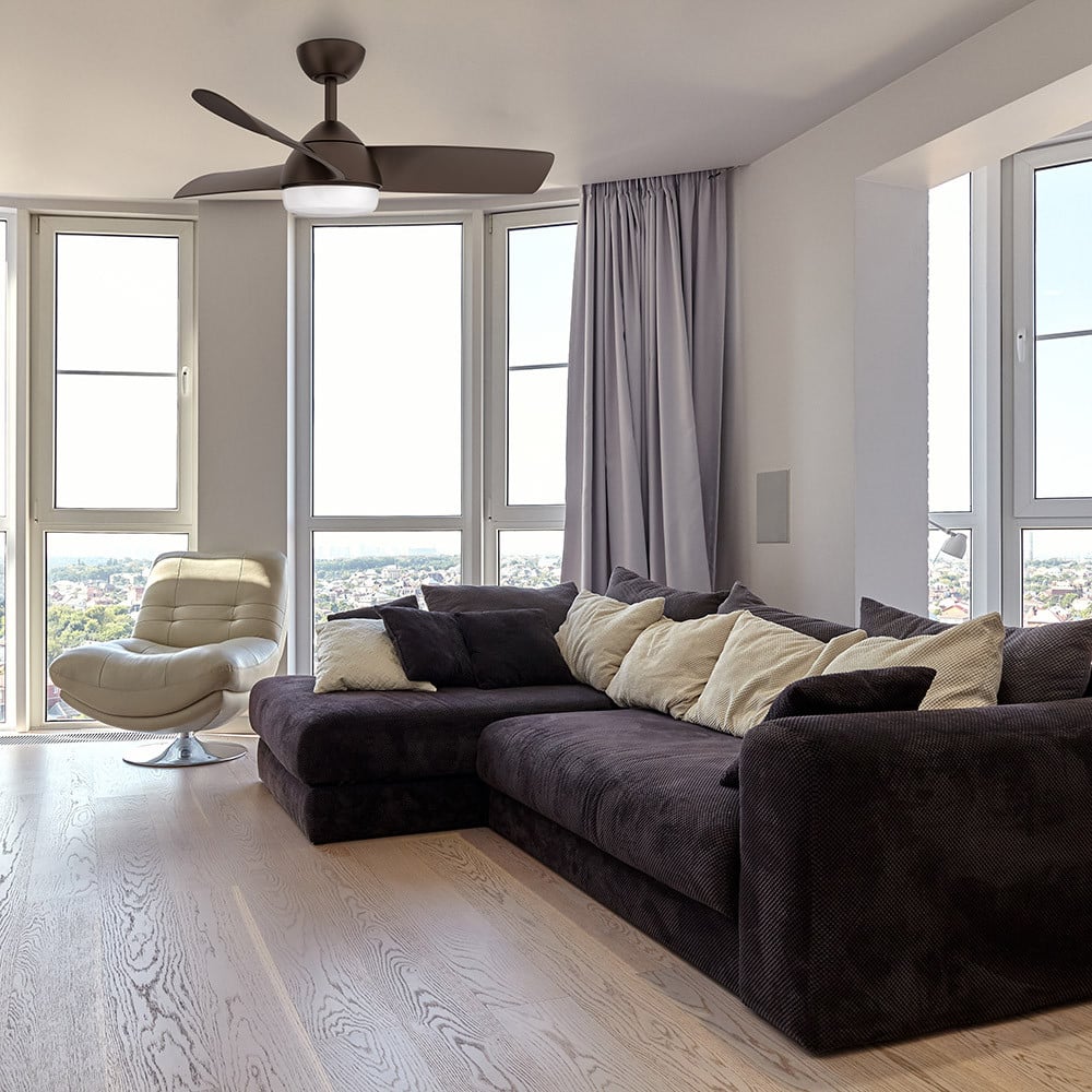 Fabrilamp Haur Fan 24w Dc brown 3 Asp.6 Veloc.107d 2 Rods C/remote, Memory and Temp.3000-4000-600k 173391302