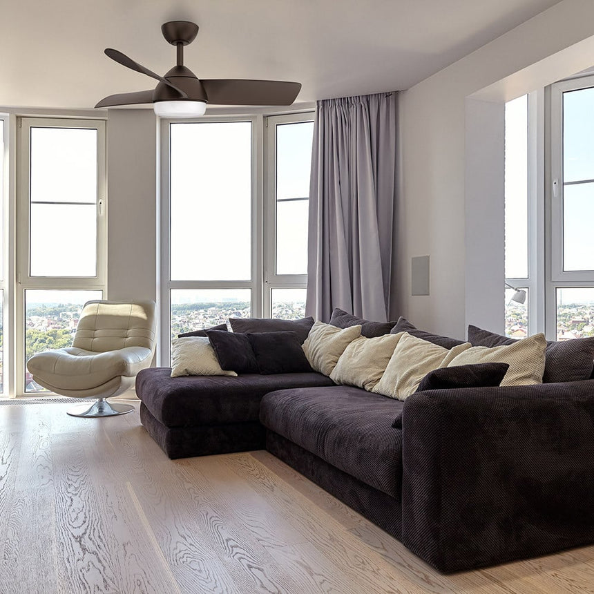 Fabrilamp Haur Fan 24w Dc brown 3 Asp.6 Veloc.107d 2 Rods C/remote, Memory and Temp.3000-4000-600k 173391302