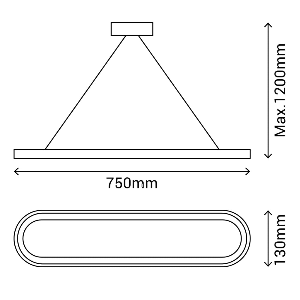 Sulion Scale White metal ceiling lamp 75cm - SCALE 200200