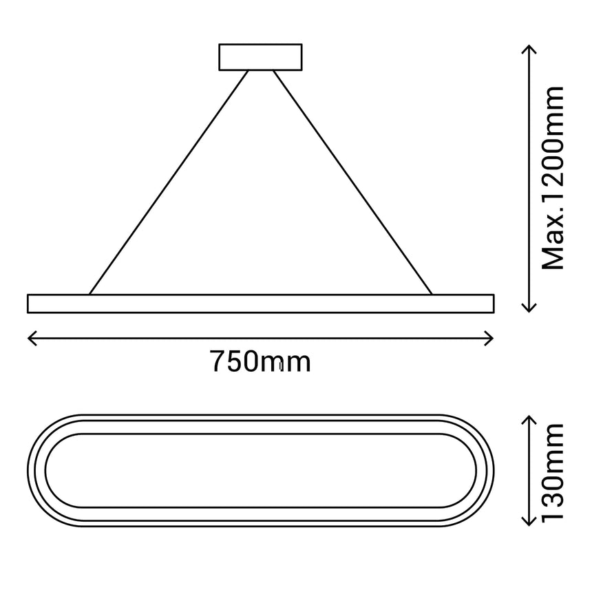 Sulion Scale White metal ceiling lamp 75cm - SCALE 200200