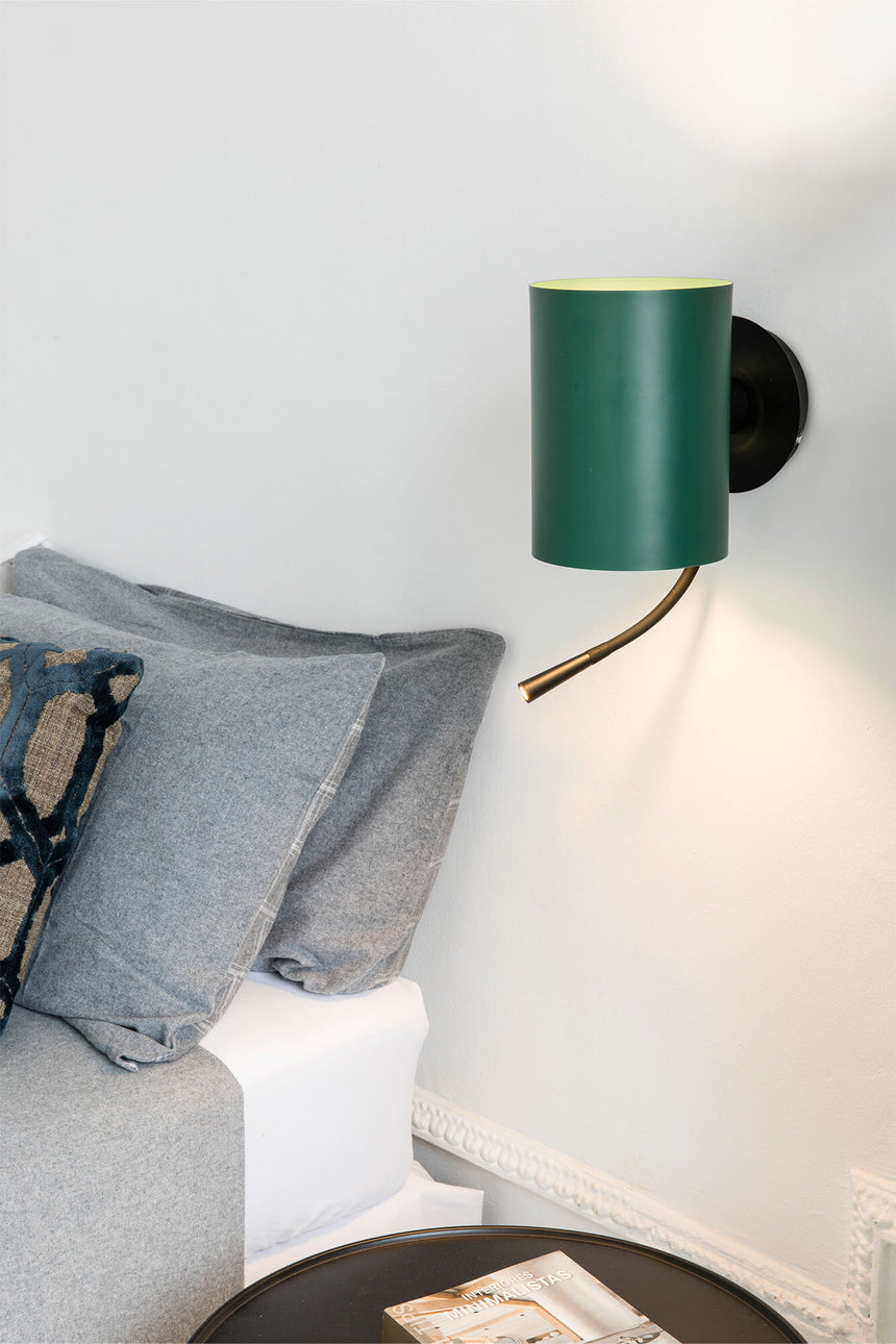 Faro GUADALUPE Wall lamp with black/green reader 20032-81