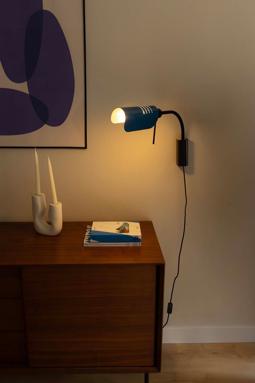 Lámpara de pared aplique Faro Martinica E27 LED azul 20042-134 - vista alternativa