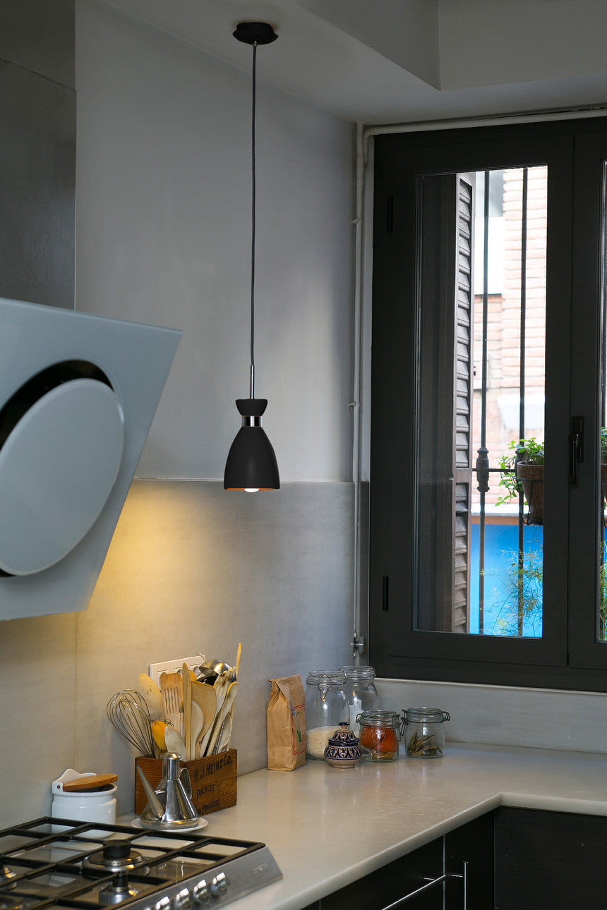 Faro RETRO Lámpara colgante negro y cobre 20050