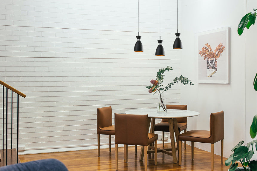 Faro RETRO 3 luces Lámpara colgante negro y cobre 20050-3L