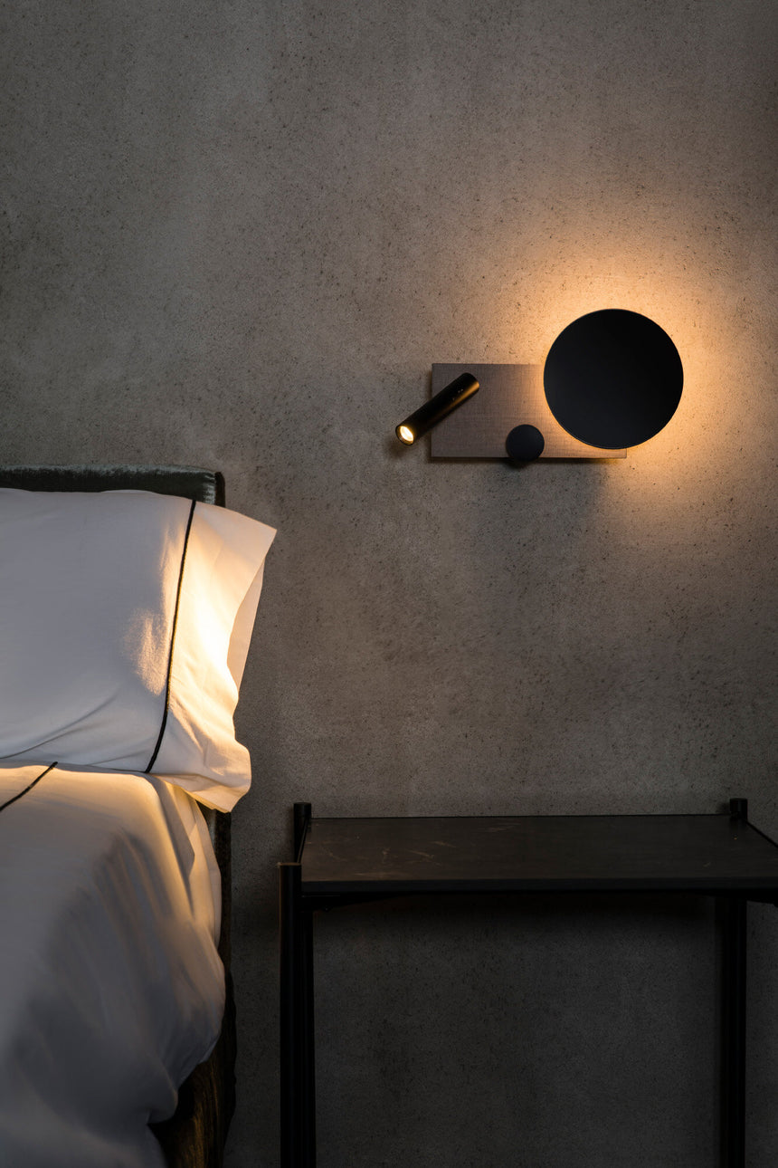 Faro KLEE Gray right wall lamp with reader 20065