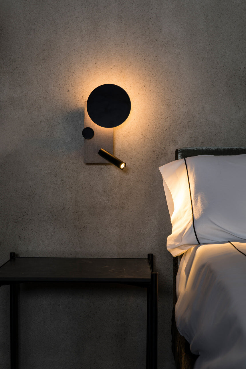 Faro KLEE Gray left wall lamp with reader 20066