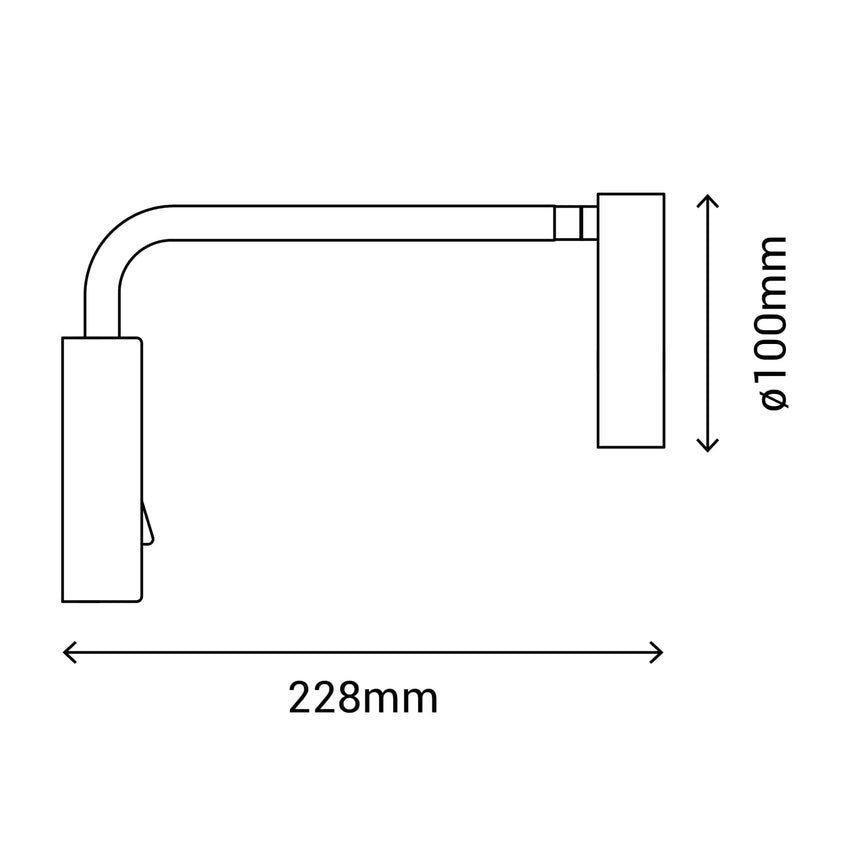 Sulion Alexia Black metal wall lamp - ALEXIA 200735