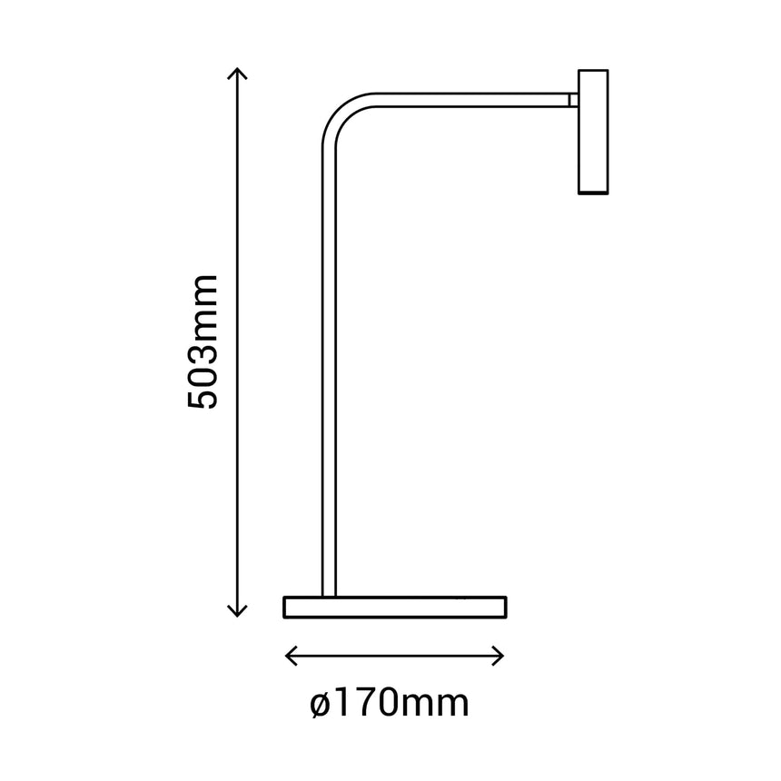 Sulion Alexia Lámpara de mesa de metal negro - ALEXIA 200736