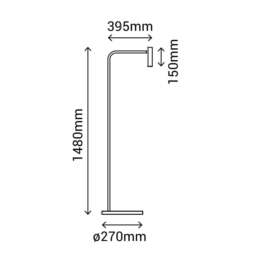 Sulion Alexia Black Metal Floor Lamp - ALEXIA 200737