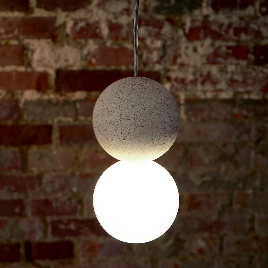 Sulion Creta Lámpara de techo de dos bolos hormigón y vidrio - CRETA 200749