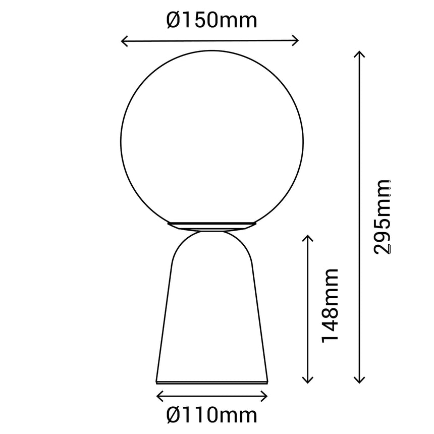 Sulion Creta Concrete and glass table lamp - CRETA 200750