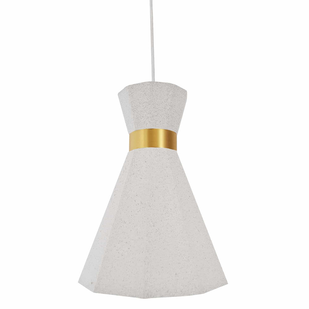 Sulion Zoe Concrete Ceiling Lamp with Gold Band - ZOE 200755