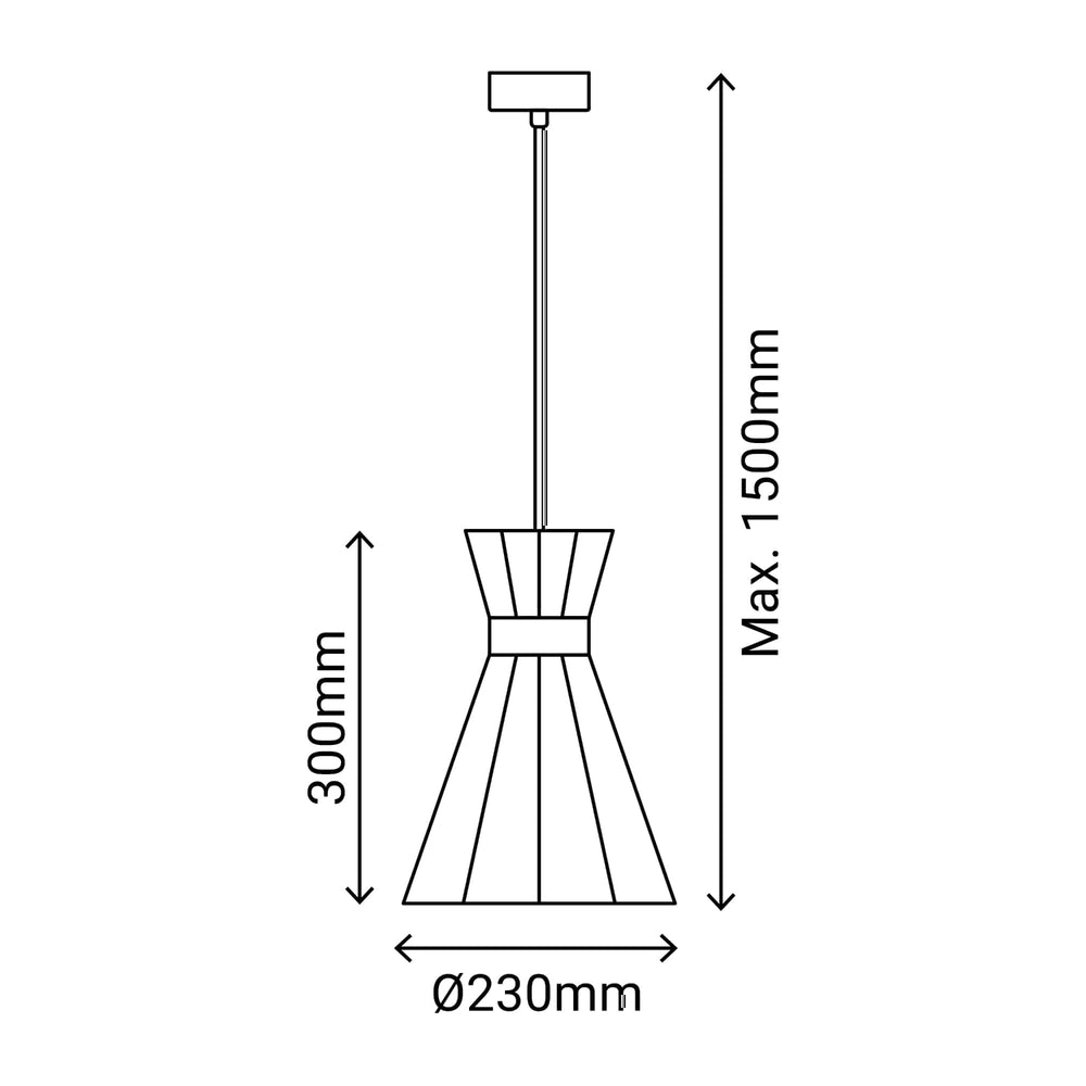 Sulion Zoe Concrete Ceiling Lamp with Gold Band - ZOE 200755