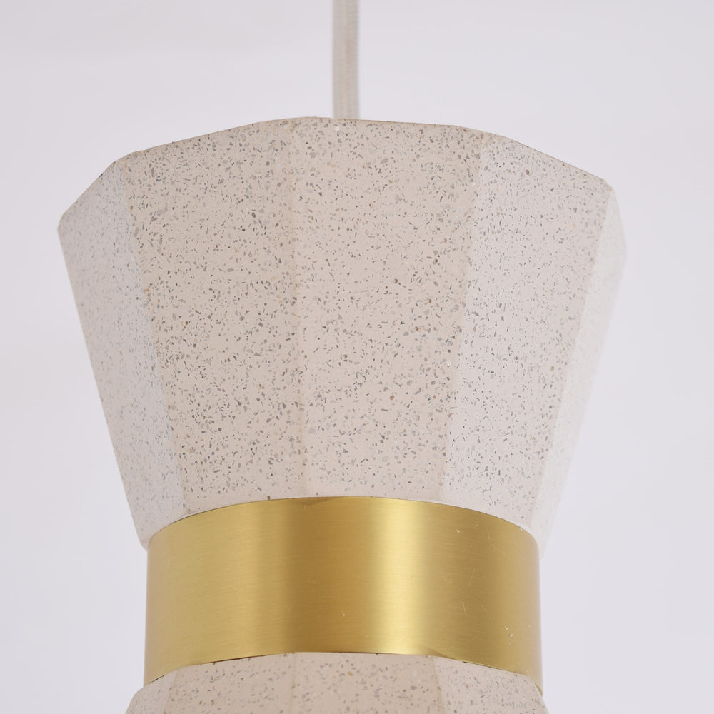 Sulion Zoe Concrete Ceiling Lamp with Gold Band - ZOE 200755
