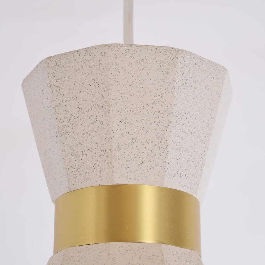 Sulion Zoe Concrete Ceiling Lamp with Gold Band - ZOE 200755
