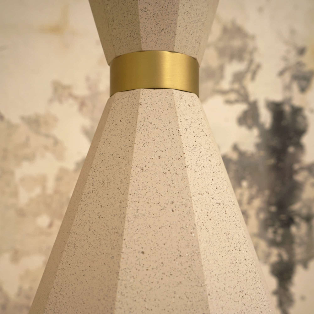 Sulion Zoe Concrete Ceiling Lamp with Gold Band - ZOE 200755