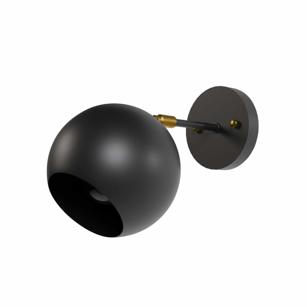 Sulion Orbit Matte black netal wall light with gold details - ORBIT 200765