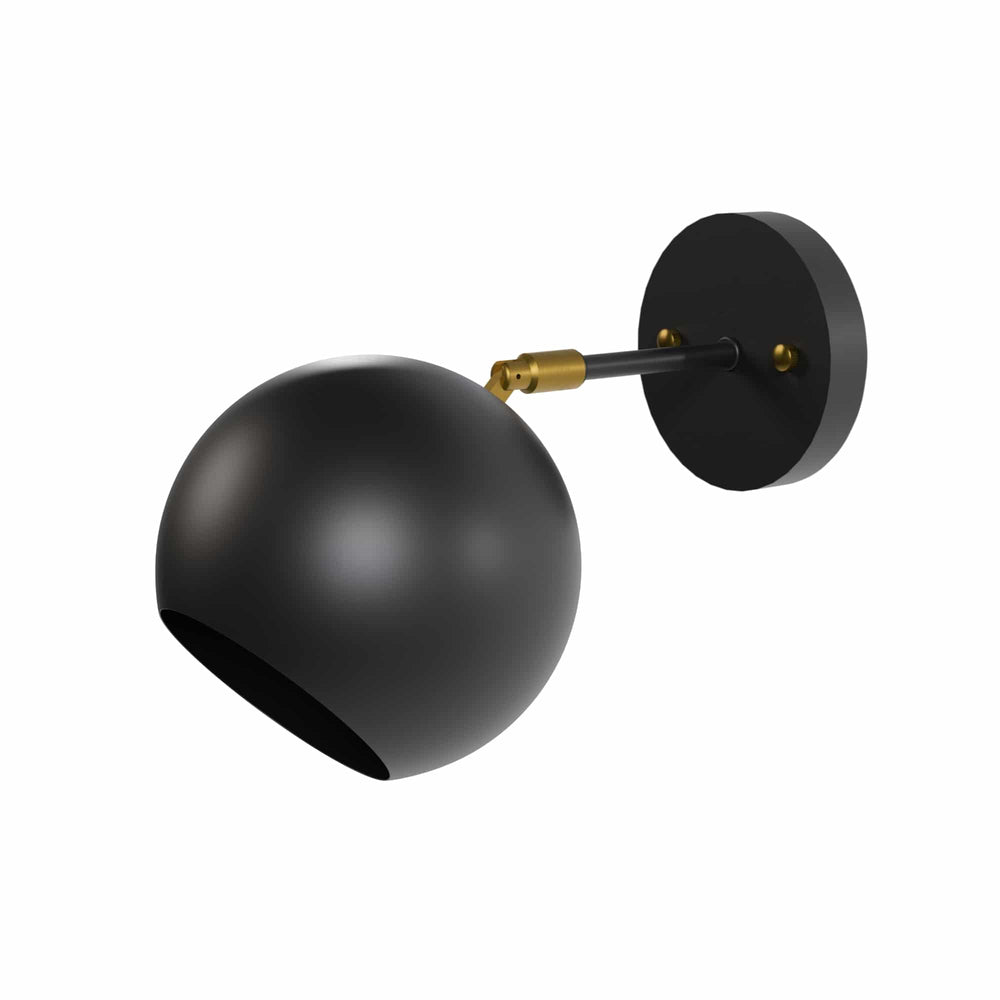 Sulion Orbit Matte black netal wall light with gold details - ORBIT 200765