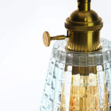Sulion Ava Lámpara de techo de vidrio texturizado y detalles dorados - AVA 200785