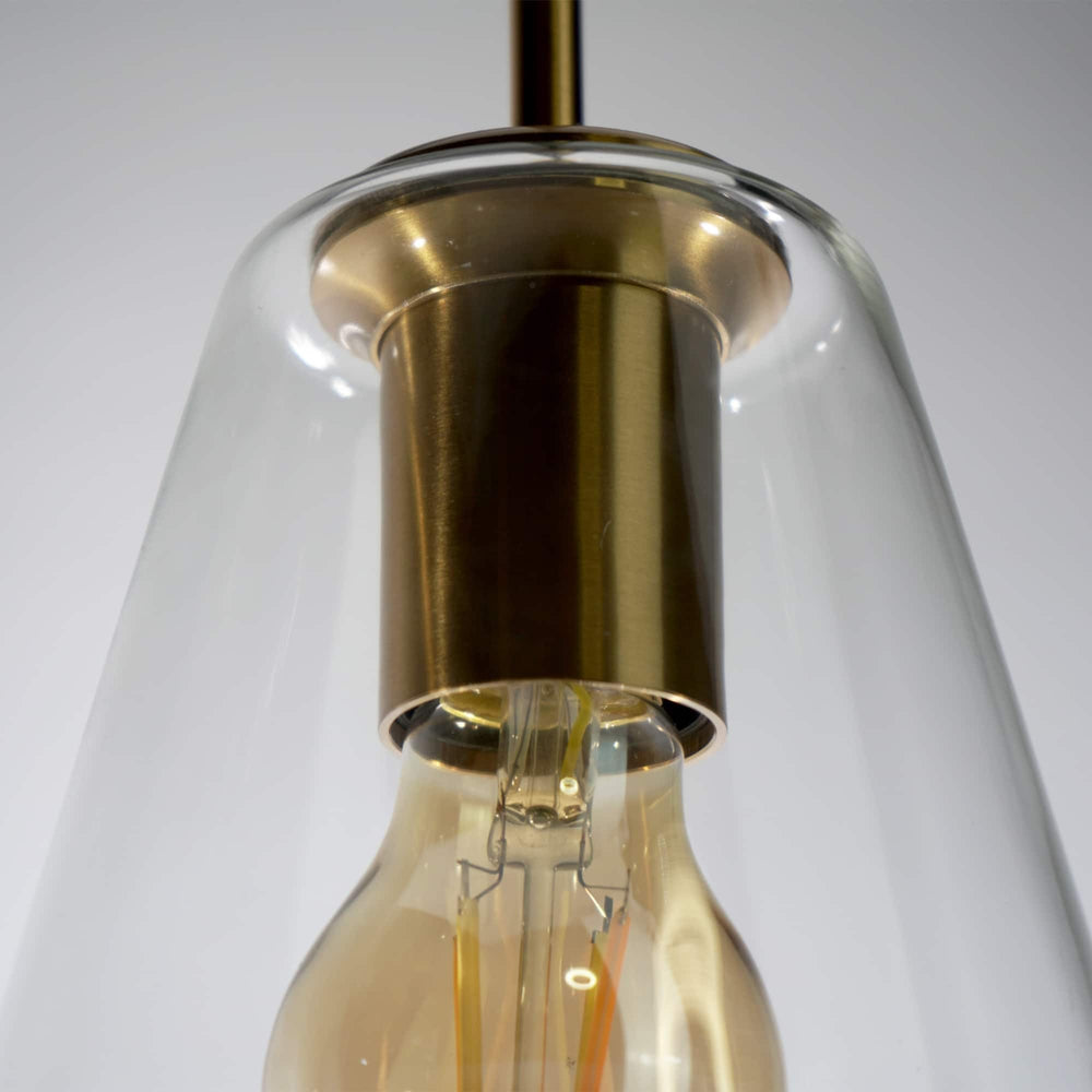 Sulion Lily Glass ceiling lamp with bronze lamp holder - LILY 200788