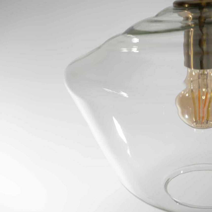 Sulion Astrid Lámpara de techo de vidrio con portalámparas bronce - ASTRID 200789