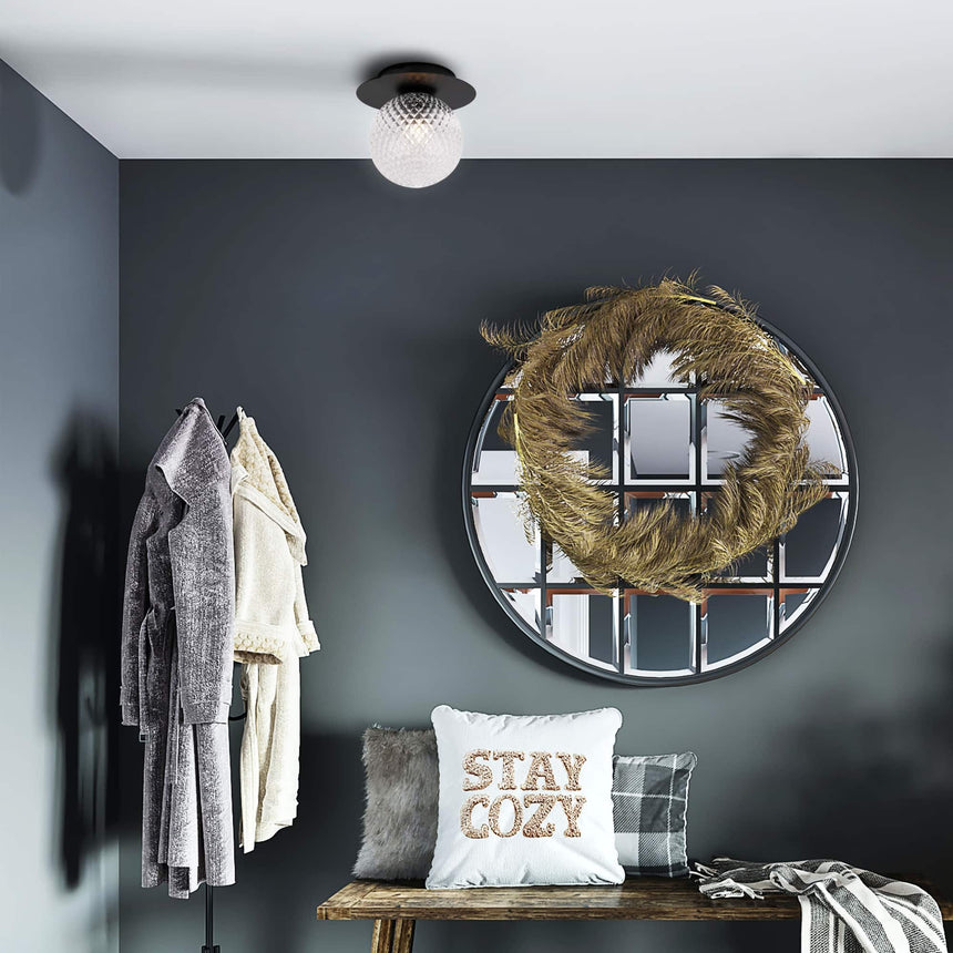 Sulion Musa Aplique con base de metal y bola de vidrio texturizado - MUSA 200820