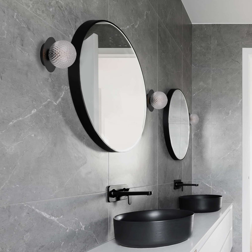 Sulion Musa Aplique con base de metal y bola de vidrio texturizado - MUSA 200820