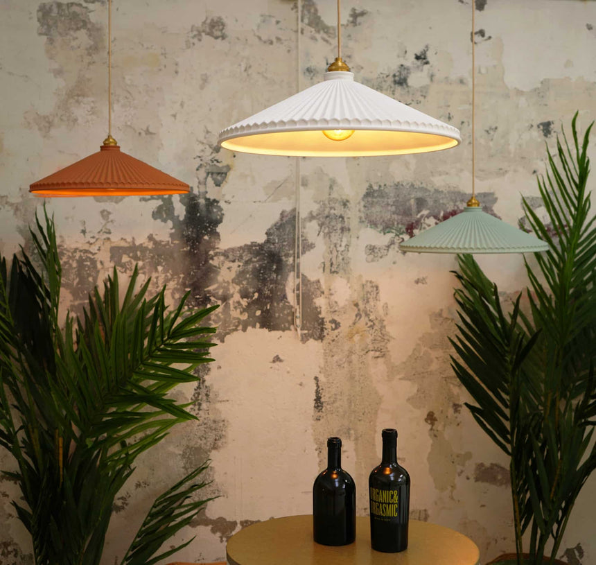 Sulion Elena Lámpara de techo de yeso color verde - ELENA 200850