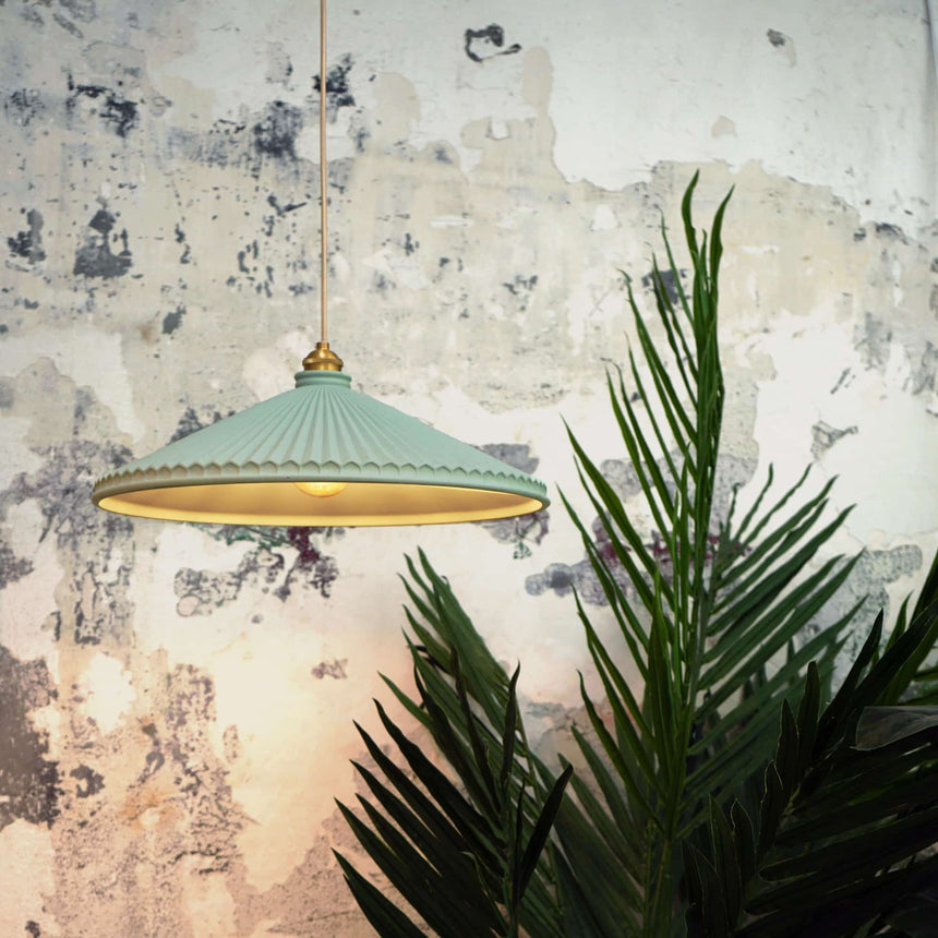 Sulion Elena Lámpara de techo de yeso color verde - ELENA 200850