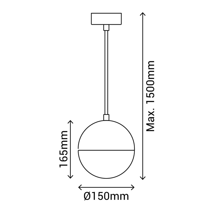 Sulion Eclipse Lámpara de techo de yeso negro y vidrio - ECLIPSE 200884