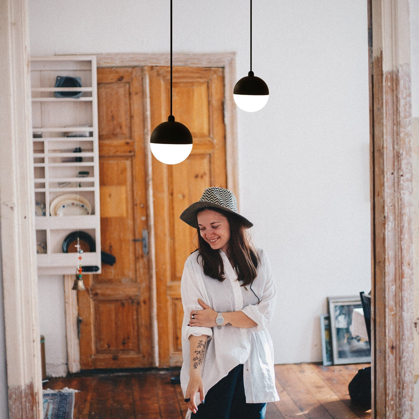 Sulion Eclipse Lámpara de techo de yeso negro y vidrio - ECLIPSE 200884