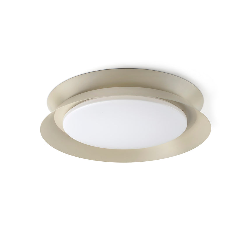Lámpara de pared aplique Faro Tender LED gris claro 2700K Ø45cm 20092