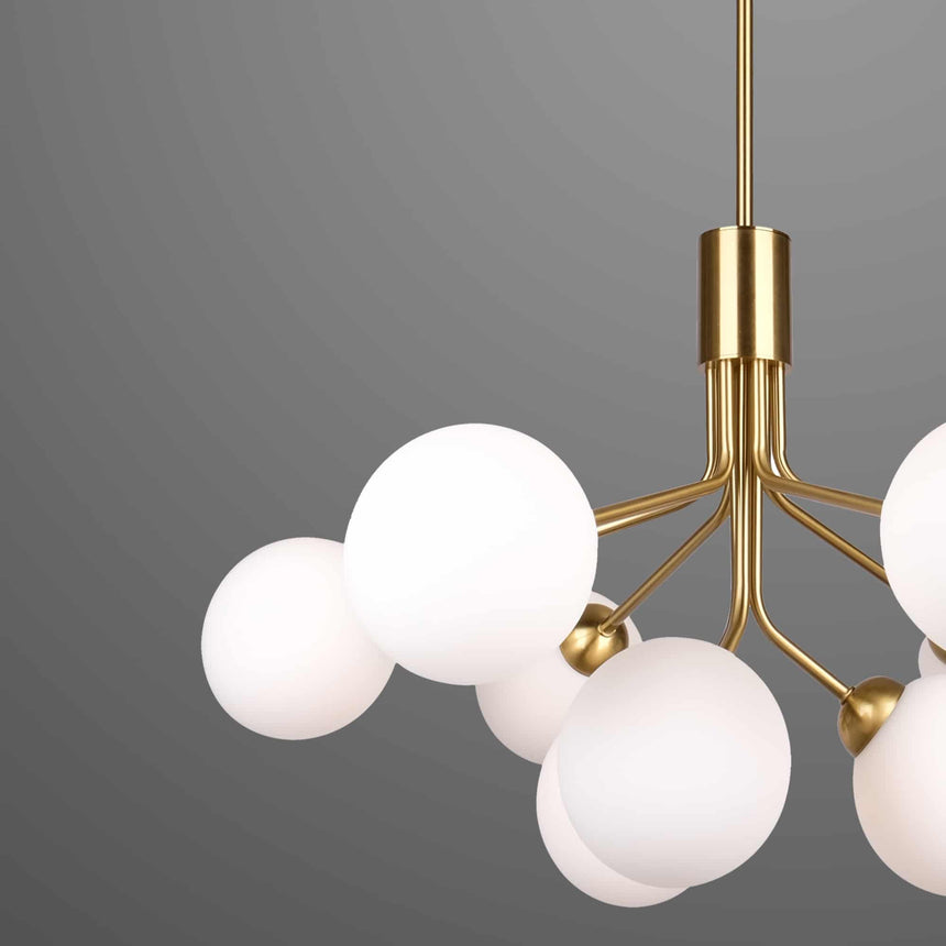 Sulion Musa Ceiling Lamp with 9 Glass Balls and Bronze Lamp Holder MUSA 200948