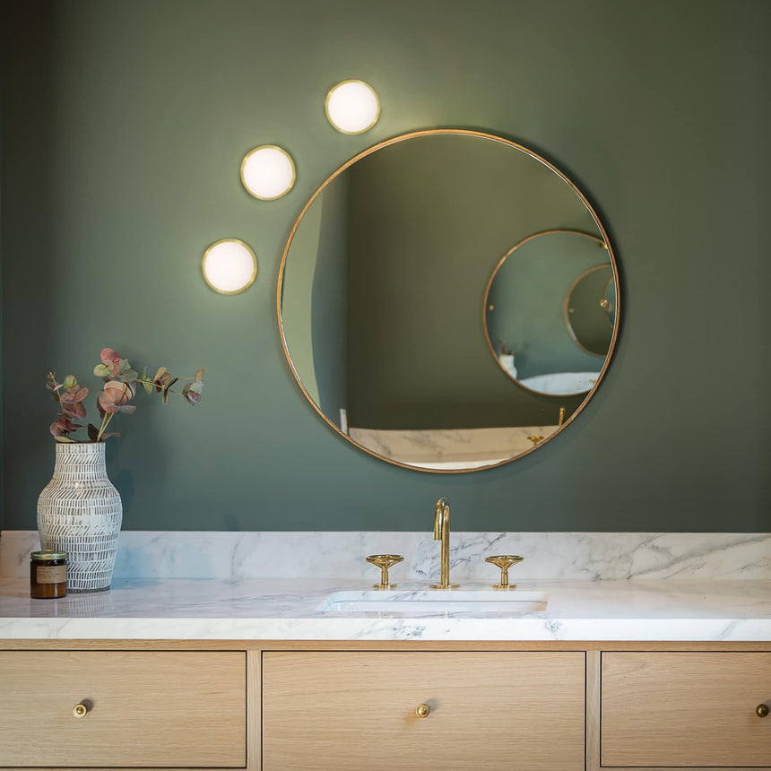 Sulion Musa Plafón de 1 bola de vidrio y base en acabado bronce - MUSA 200949