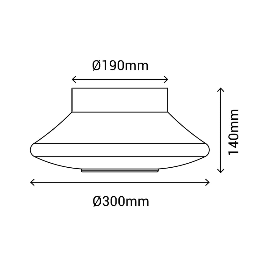 Sulion Daisy white ABS and metal ceiling lamp 30cm - DAISY 200960