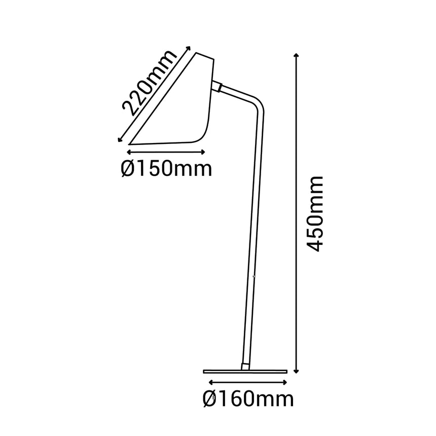 Sulion Lisboa Lámpara de mesa de metal negro - LISBOA 201007