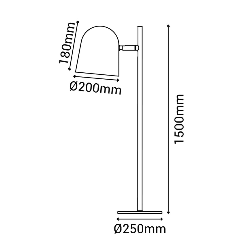 Sulion Paris White Metal Floor Lamp - PARIS 201018